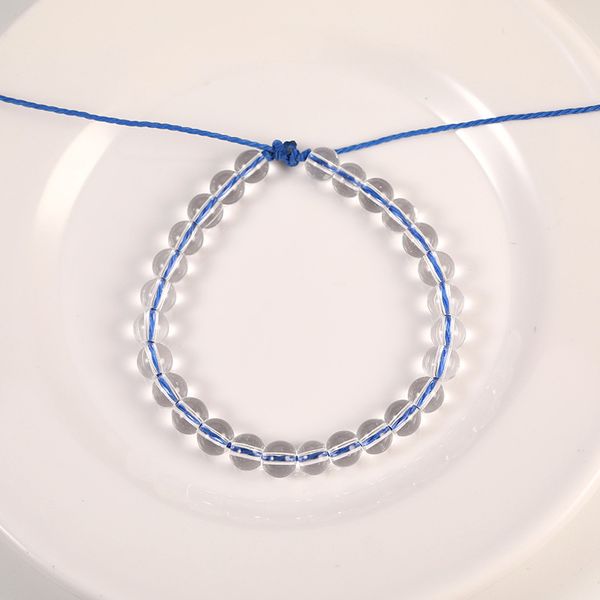 WISH Card Handornamented Wax Rope Handwoven Bracelet 6mm Transparent Glass Crystal Beads Bead Bracelet
WISH Card Handornamented Wax Rope Handwoven Bracelet 6mm Transparent Glass Crystal Beads Bead Bracelet