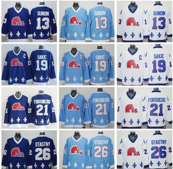 quebec nordiques jerseys ice hockey 13 mats sundin 21 peter forsberg 26 peter stastny 19 joe sakic team color navy blue white, Black;red
quebec nordiques jerseys ice hockey 13 mats sundin 21 peter forsberg 26 peter stastny 19 joe sakic team color navy blue white, Black;red