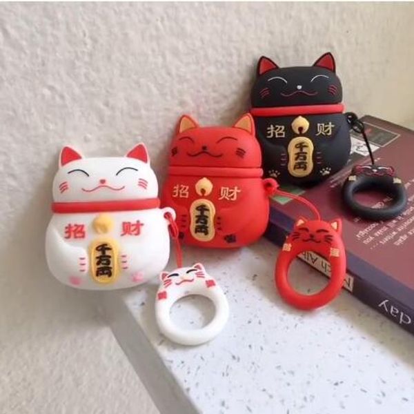 3 colors cartoon lucky cat earphone case for airpods shockproof cover cases for airpods 2 earphones protective case
3 colors cartoon lucky cat earphone case for airpods shockproof cover cases for airpods 2 earphones protective case