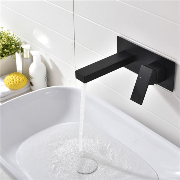 Laconic Brass Bathroom Basin Sink Mixer Faucet Embedded Single Lever Black Chrome Hot and Cold Mixing Lavatory Tap 12-064
Laconic Brass Bathroom Basin Sink Mixer Faucet Embedded Single Lever Black Chrome Hot and Cold Mixing Lavatory Tap 12-064