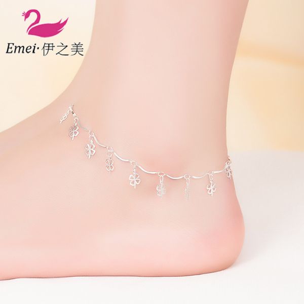 summer new products girl's fine silver anklet clover exquisite simple anklet small jewelry models, Red;blue
summer new products girl's fine silver anklet clover exquisite simple anklet small jewelry models, Red;blue