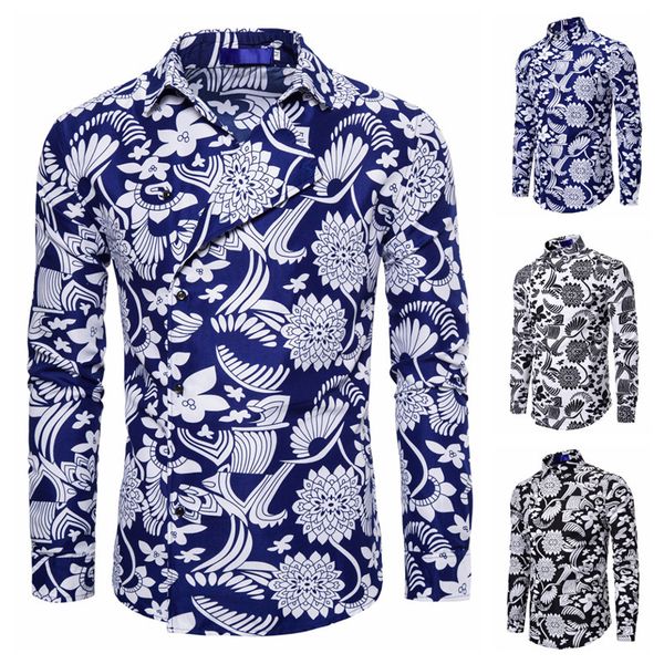 2019 autumn new arrival european version men's printing lapel long-sleeved shirt men's casual square collar shirt ing, White;black
2019 autumn new arrival european version men's printing lapel long-sleeved shirt men's casual square collar shirt ing, White;black