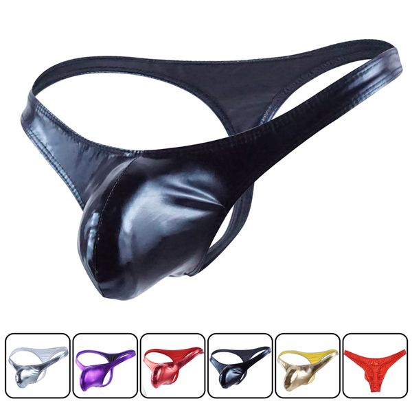 2019 men thong stripe cotton underwear shorts bare buttocks patent leather underpants pouch thong g-string men, Black;brown
2019 men thong stripe cotton underwear shorts bare buttocks patent leather underpants pouch thong g-string men, Black;brown