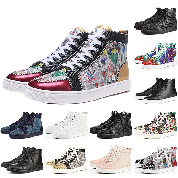 new luxury high-quality designer red bottoms shoes for men and women multicolor black flat bottom flash casual vintage spikes rivet sneaker 
new luxury high-quality designer red bottoms shoes for men and women multicolor black flat bottom flash casual vintage spikes rivet sneaker