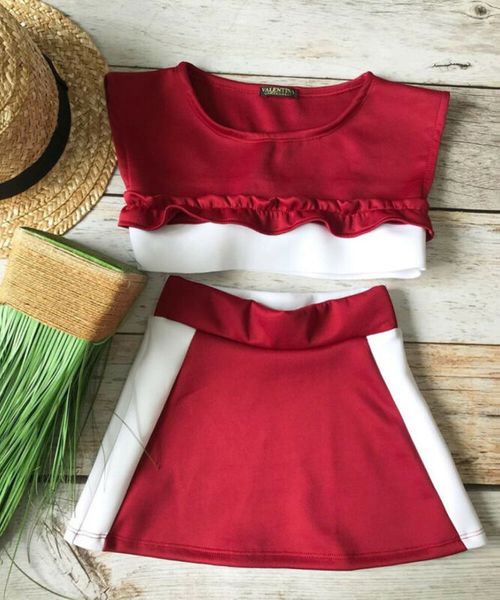 летняя мода baby girl одежды cute kids рукава жилет ruffle crop топы тута юбка комплекты сборка упругое redwhite женского пляжный костюм, White 
летняя мода baby girl одежды cute kids рукава жилет ruffle crop топы тута юбка комплекты сборка упругое redwhite женского пляжный костюм, White