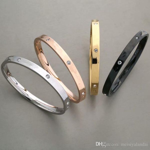 fashion designer bracelet stainless steel bracelet for men and women diamond letters gold bracelets bangles, Black
fashion designer bracelet stainless steel bracelet for men and women diamond letters gold bracelets bangles, Black