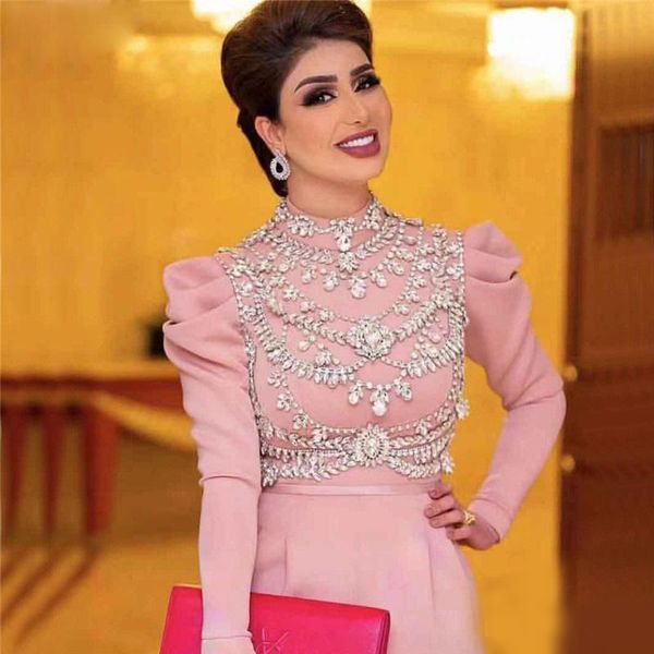 unique pink jumpsuit evening dress muslim prom dresses high neck long sleeve crystal outfit casual clothes satin arabic dubai party gowns, Black;red
unique pink jumpsuit evening dress muslim prom dresses high neck long sleeve crystal outfit casual clothes satin arabic dubai party gowns, Black;red