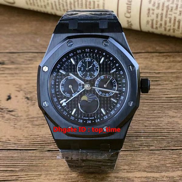 8 style watch 41mm perpetual calendar black pvd automatic mens watch 26579ce black dial stainless steel strap gents watches, Slivery;brown
8 style watch 41mm perpetual calendar black pvd automatic mens watch 26579ce black dial stainless steel strap gents watches, Slivery;brown
