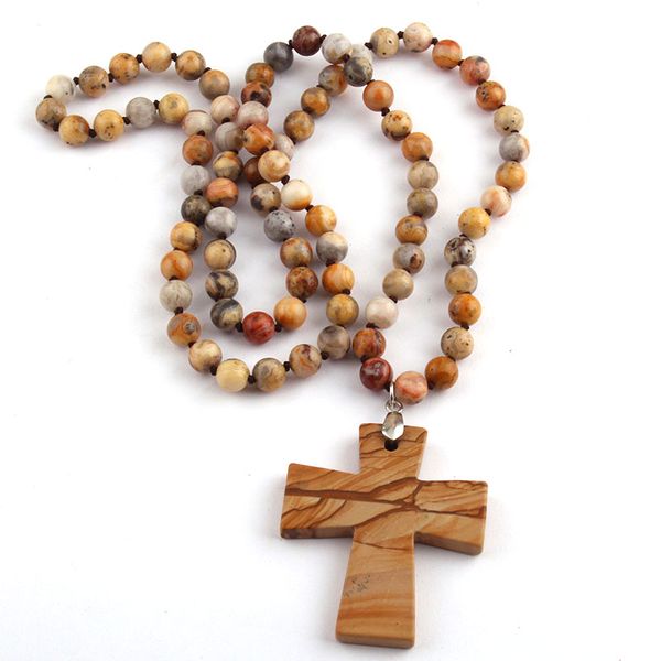 fashion semi precious stones beads statement necklaces long knotted beads cross necklace, Silver
fashion semi precious stones beads statement necklaces long knotted beads cross necklace, Silver