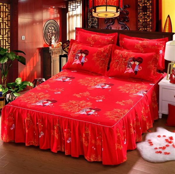 thicker warm red wedding bedspread fitted sheet pillowcases 3pcs solid princess lace bedding bed skirt king queen size
thicker warm red wedding bedspread fitted sheet pillowcases 3pcs solid princess lace bedding bed skirt king queen size