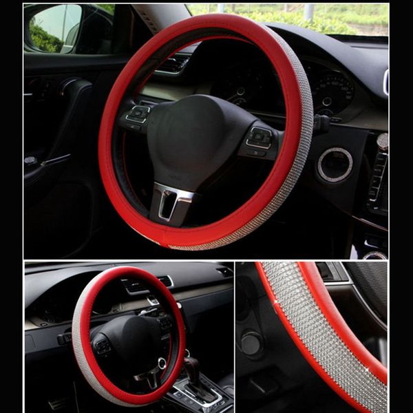 5 colors crystal rhinestone car leather steering wheel covers for women girls sweet steering cover car interior accessories
5 colors crystal rhinestone car leather steering wheel covers for women girls sweet steering cover car interior accessories