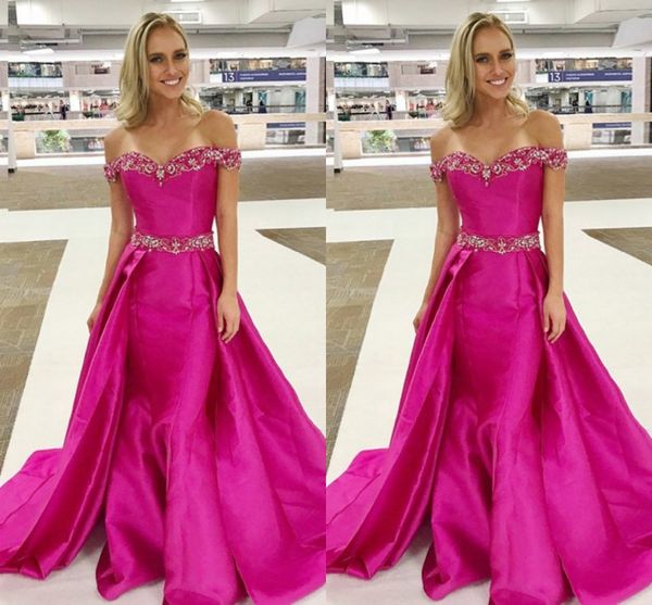 beautiful pink mermaid prom evening dress formal gowns off the shoulder sleeves crystal with train pageant party dress gown, Black
beautiful pink mermaid prom evening dress formal gowns off the shoulder sleeves crystal with train pageant party dress gown, Black