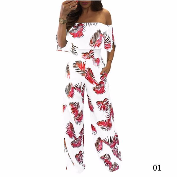 febelle women slash neck off shoulder ruffled jumpsuits rompers summer floral beach party long playsuits pants #250877, Black;white
febelle women slash neck off shoulder ruffled jumpsuits rompers summer floral beach party long playsuits pants #250877, Black;white