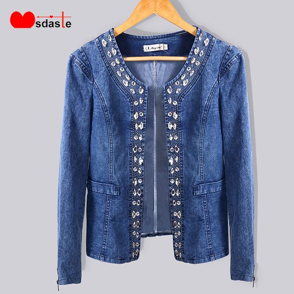 denim women jacket fashion coat with diamonds decoration casaco feminino ladies slim jeans plus size 4xl womens coat y200101, Black;brown
denim women jacket fashion coat with diamonds decoration casaco feminino ladies slim jeans plus size 4xl womens coat y200101, Black;brown
