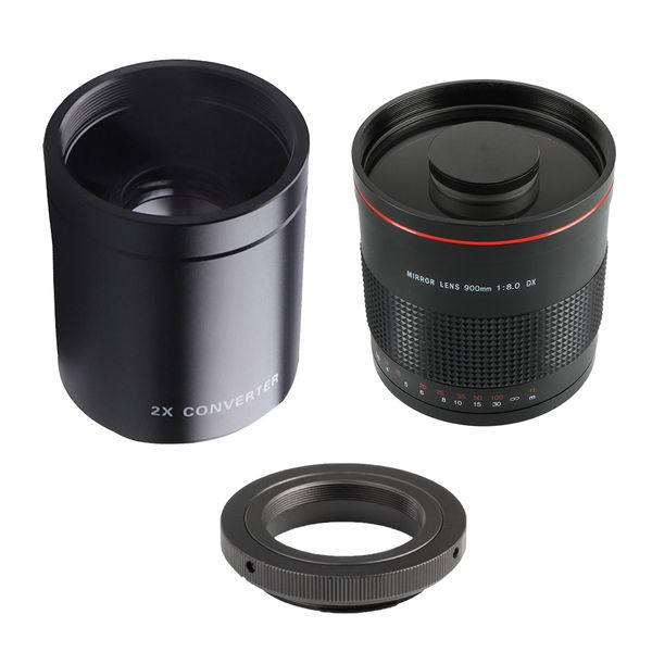900mm f/8.0 telep mirror lens manual focus for nikon ai f dslr digital cameras + hd 2x teleconverter
900mm f/8.0 telep mirror lens manual focus for nikon ai f dslr digital cameras + hd 2x teleconverter