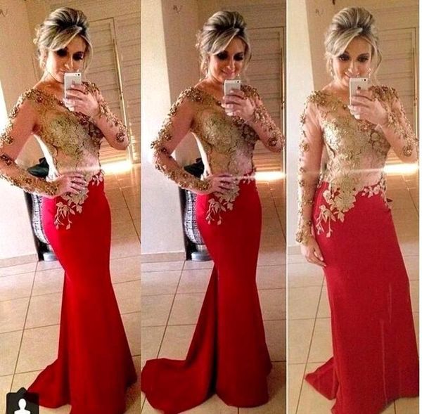 2020 gold with red formal evening dresses sheer long sleeve mermaid lace appliqued beads satin long party pageant gowns prom bc2712, Black;red
2020 gold with red formal evening dresses sheer long sleeve mermaid lace appliqued beads satin long party pageant gowns prom bc2712, Black;red
