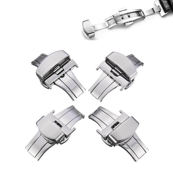 new silver stainless steel butterfly double click push button buckle clasp deployment watchband clasp accessories 16 18 20 22mm, Black;brown
new silver stainless steel butterfly double click push button buckle clasp deployment watchband clasp accessories 16 18 20 22mm, Black;brown