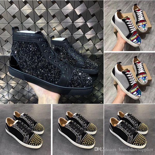 2018 new season red bottom casual shoes men's casual shoes luxury print silver pink pik no limit rare nail and rhinestone graffiti us4, Black
2018 new season red bottom casual shoes men's casual shoes luxury print silver pink pik no limit rare nail and rhinestone graffiti us4, Black