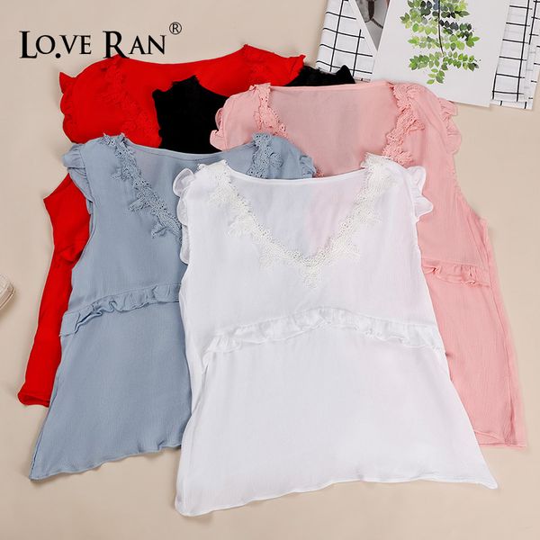 women's sleeveless v-neck blouse summer lace ruffle appliques blouses female 2020 streetwear casual ladies plus size 5xl, White
women's sleeveless v-neck blouse summer lace ruffle appliques blouses female 2020 streetwear casual ladies plus size 5xl, White