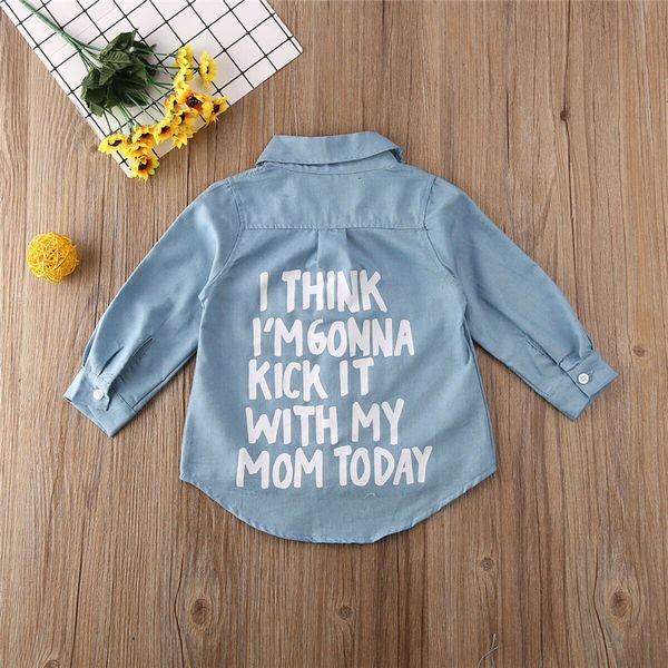toddler baby girls autumn blouses long sleeve cotton denim t-shirt coat letter printed shirt jacket fashion girls costumes, Blue;gray
toddler baby girls autumn blouses long sleeve cotton denim t-shirt coat letter printed shirt jacket fashion girls costumes, Blue;gray