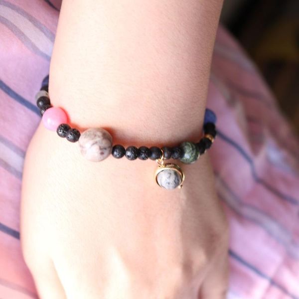 solar system bracelets universe 9 planets guardian stars natural stones lava beaded stretch bracelets, Black
solar system bracelets universe 9 planets guardian stars natural stones lava beaded stretch bracelets, Black