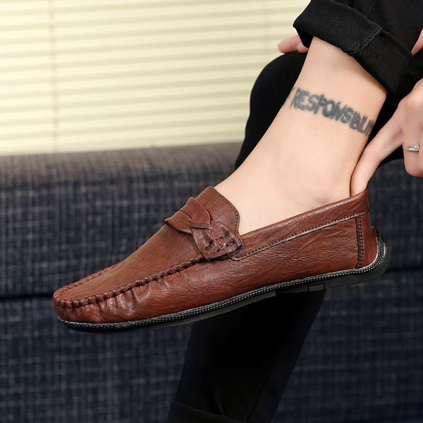 peas shoes men driving shoes men non-slip breathable casual walking flat korean version of men's tide *, Black
peas shoes men driving shoes men non-slip breathable casual walking flat korean version of men's tide *, Black