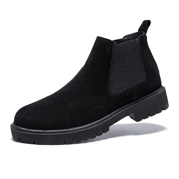 british style men's leisure breathable boots outdoors cow leather shoes slip on platform shoe ankle boot bota masculina, Black
british style men's leisure breathable boots outdoors cow leather shoes slip on platform shoe ankle boot bota masculina, Black