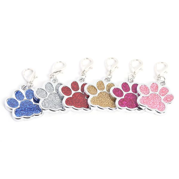 

2020 Dog's paw Aluminum Alloy blank Pet Dog ID Tags Anodized surface laser engravable Identity Tags