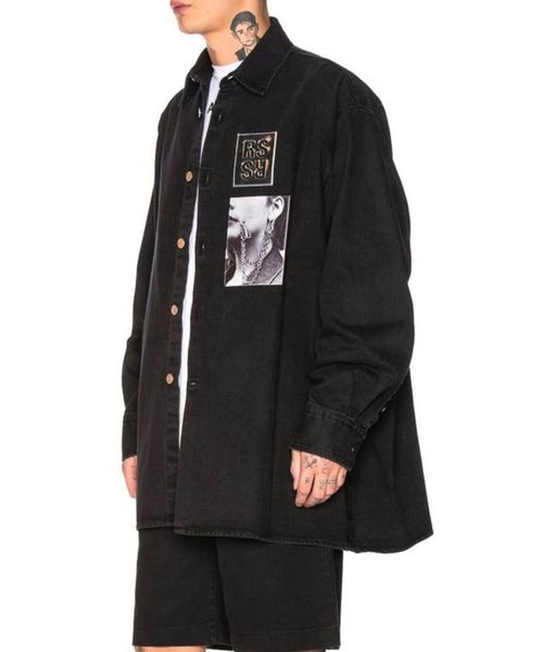raf 19ss simons portrait black white large mens designer denim jackets womens couple luxury black long sleeve coat hfssjk179, Black;brown
raf 19ss simons portrait black white large mens designer denim jackets womens couple luxury black long sleeve coat hfssjk179, Black;brown