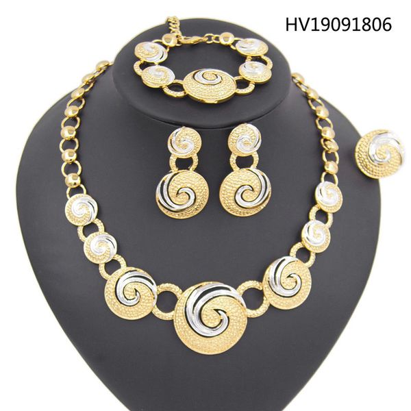 yulaili 2019 bridal jewelry sets charm two tones round shape necklace earrings bracelet ring for women party bijoux, Silver
yulaili 2019 bridal jewelry sets charm two tones round shape necklace earrings bracelet ring for women party bijoux, Silver