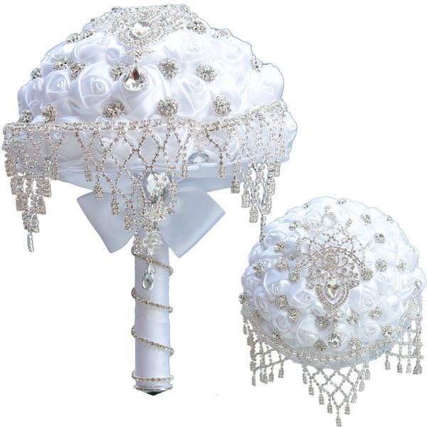 luxury white silk rose wedding flowers crystal brooch bridal holding flowers tassel full diamond stitch wedding bouquet 18cm
luxury white silk rose wedding flowers crystal brooch bridal holding flowers tassel full diamond stitch wedding bouquet 18cm