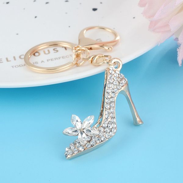 high heel keychain inlaid crystal high heels car keychain bag decorative alloy, Silver
high heel keychain inlaid crystal high heels car keychain bag decorative alloy, Silver