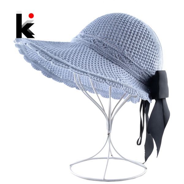 women's ponytail cap solid color sun hats for ladies wide brim beach vacation straw hat foldable bow-knot casual floppy cap, Blue;gray
women's ponytail cap solid color sun hats for ladies wide brim beach vacation straw hat foldable bow-knot casual floppy cap, Blue;gray