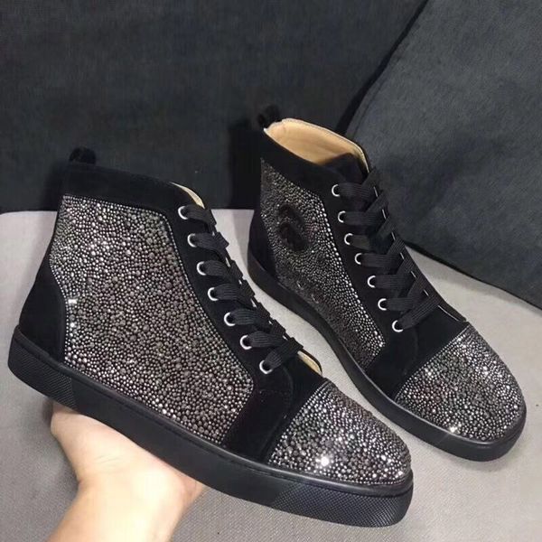 prefect quality fashion louisflats black strass spikes casual shoes high red bottom sneakers shoes women men luxury walking shoes
prefect quality fashion louisflats black strass spikes casual shoes high red bottom sneakers shoes women men luxury walking shoes