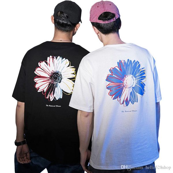 summer casual loose daisy printed mens short sleeve t-shirts oversize japanese style hip hop cotton, White;black
summer casual loose daisy printed mens short sleeve t-shirts oversize japanese style hip hop cotton, White;black