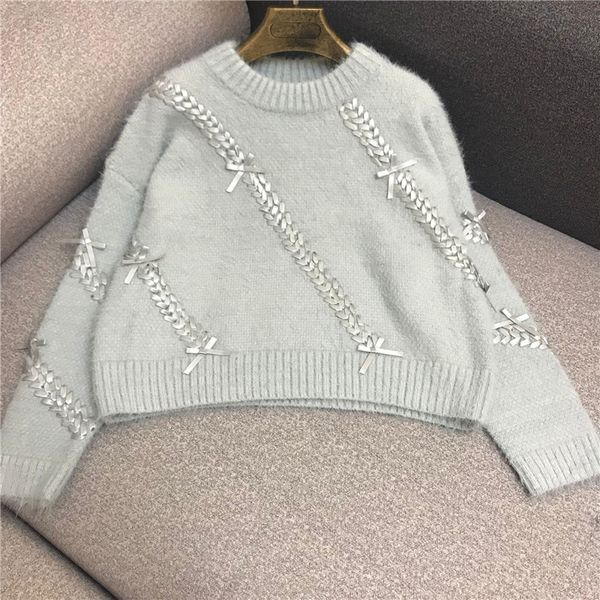 japanese sweet mohair sweater women's hand-made lace-up woven bow women's round-neck sweater retro truien dames nancylim, White;black
japanese sweet mohair sweater women's hand-made lace-up woven bow women's round-neck sweater retro truien dames nancylim, White;black