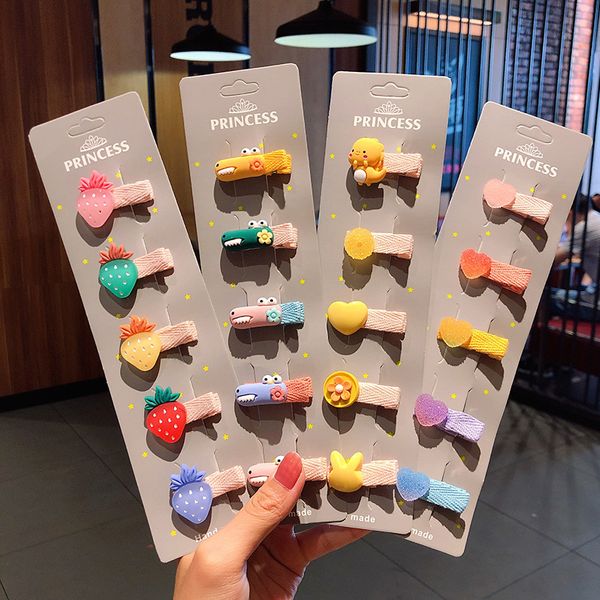 5pc new children cloth duck flower cartoon candy color hair clips fruits star girl hairpin headwear headdress barrettes, Slivery;white
5pc new children cloth duck flower cartoon candy color hair clips fruits star girl hairpin headwear headdress barrettes, Slivery;white