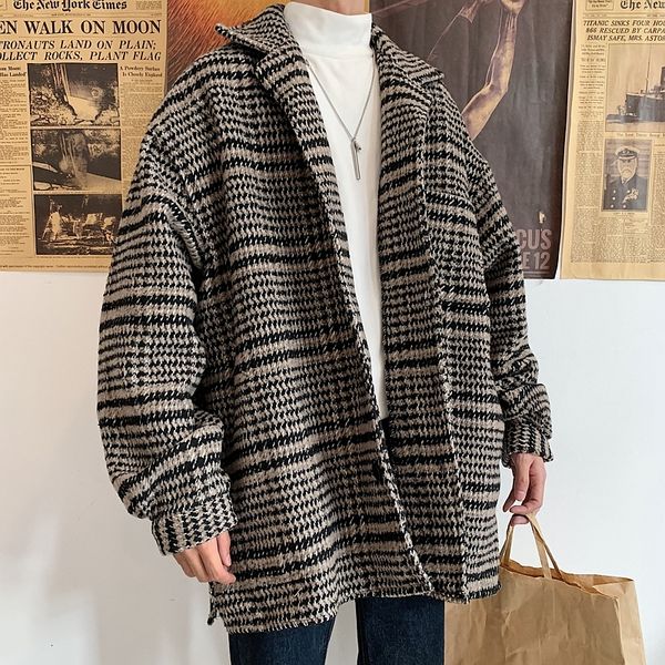2019 uyuk thousand new winter bird case cloth coat with temperament fashion men's casual loose masculino hombre, Black
2019 uyuk thousand new winter bird case cloth coat with temperament fashion men's casual loose masculino hombre, Black