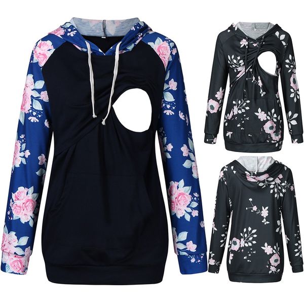 women sweatshirt for maternity 2019 long sleeve floral hoodie nursing sweatshirts for breastfeeding odziez ciazowa, White
women sweatshirt for maternity 2019 long sleeve floral hoodie nursing sweatshirts for breastfeeding odziez ciazowa, White