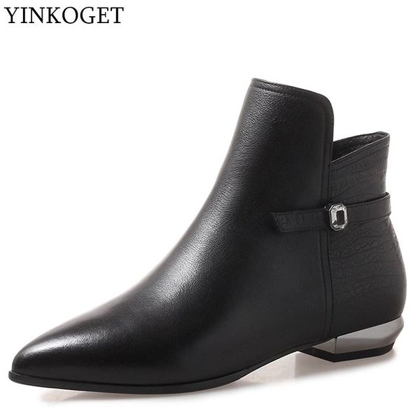 allbitefo new arrival genuine leather+sheepskin ladies brand thick heel women boots ankle boots autumn girls charming shoes, Black
allbitefo new arrival genuine leather+sheepskin ladies brand thick heel women boots ankle boots autumn girls charming shoes, Black