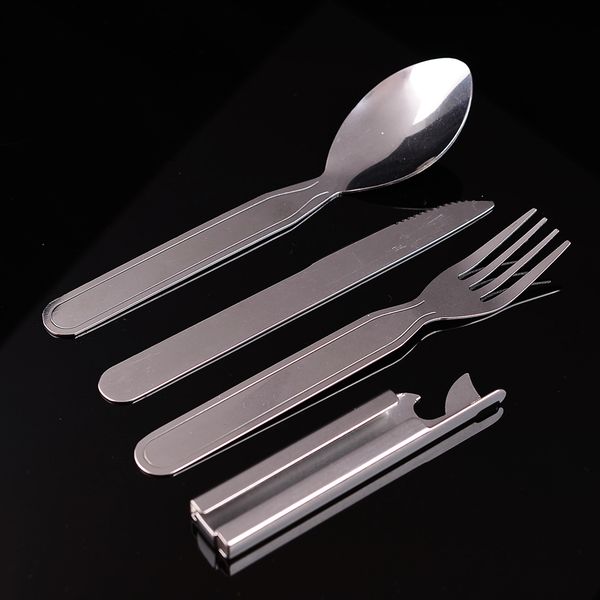 4pcs/set portable dinnerware outdoor stainless steel spoon fork bottle cap opener kit tablewares
4pcs/set portable dinnerware outdoor stainless steel spoon fork bottle cap opener kit tablewares