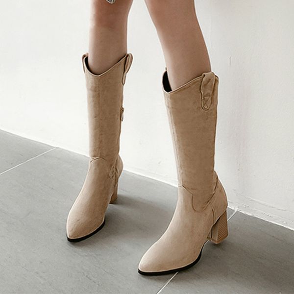 New Plus Size 32-48 Wholesale Flock Add Fur Winter Warm Boots Women Shoes Woman Zip Up Chunky Heels Mid Calf Boots
New Plus Size 32-48 Wholesale Flock Add Fur Winter Warm Boots Women Shoes Woman Zip Up Chunky Heels Mid Calf Boots