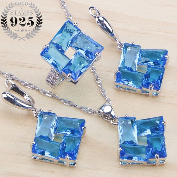blue zirconia bridal jewelry sets pendant necklace stone earrings ring for women silver 925 jewelry wedding set gift box, Slivery;golden
blue zirconia bridal jewelry sets pendant necklace stone earrings ring for women silver 925 jewelry wedding set gift box, Slivery;golden