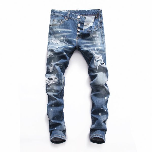2020 new arrival designer men denim jeans embroidery pants fashion holes trousers mens designer joggers luxury pants, Blue
2020 new arrival designer men denim jeans embroidery pants fashion holes trousers mens designer joggers luxury pants, Blue