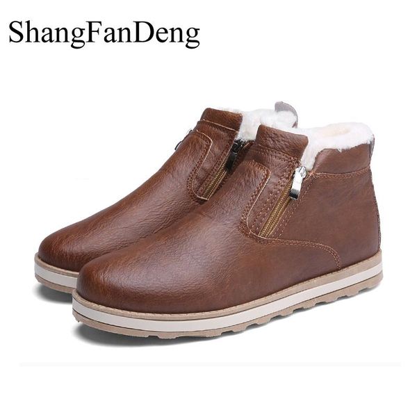 shangfandeng big size men shoes winter casual mens ankle boots warm zipper boots leather snows, Black
shangfandeng big size men shoes winter casual mens ankle boots warm zipper boots leather snows, Black