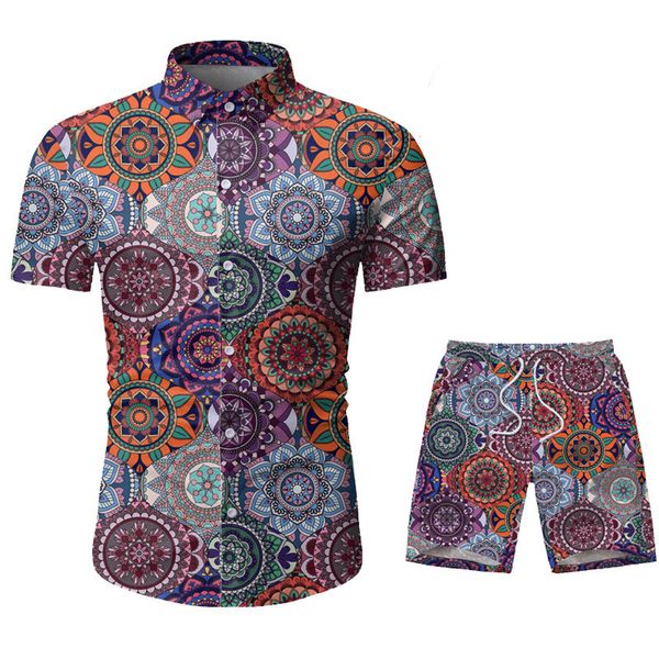 2 pieces set shirt shorts ethnic floral print fashion geo paisley pants holiday men's slim fit folk match bottoms for men, Gray
2 pieces set shirt shorts ethnic floral print fashion geo paisley pants holiday men's slim fit folk match bottoms for men, Gray