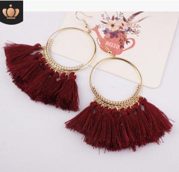 luxury designer earrings tassel earring fashion creative european and american jewelry large ring earrings accessories tassel earrings, Silver
luxury designer earrings tassel earring fashion creative european and american jewelry large ring earrings accessories tassel earrings, Silver