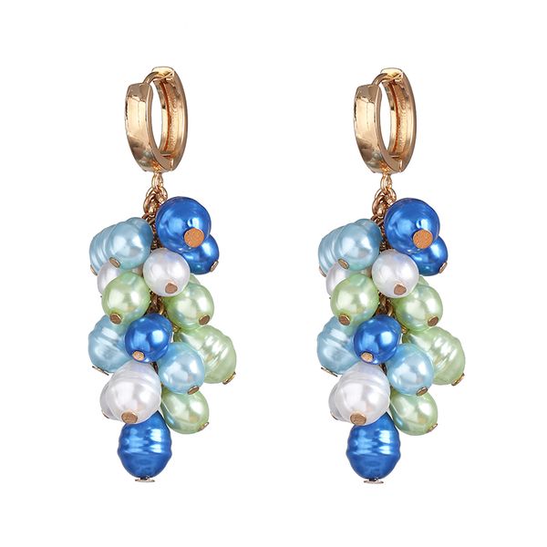 colorful pearl dangle earrings geometric grape personality earrings for women different ear jewelry, Silver
colorful pearl dangle earrings geometric grape personality earrings for women different ear jewelry, Silver
