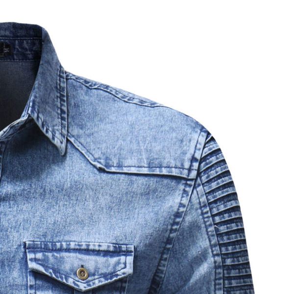 new denim designer mens jackets pleated long sleeve mens coats with pockets spring mens new apparel, Black;brown
new denim designer mens jackets pleated long sleeve mens coats with pockets spring mens new apparel, Black;brown