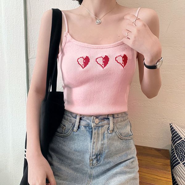 2019 new fashion wild love embroidered camisole slim self-cultivation camisole female knit bottoming, White
2019 new fashion wild love embroidered camisole slim self-cultivation camisole female knit bottoming, White